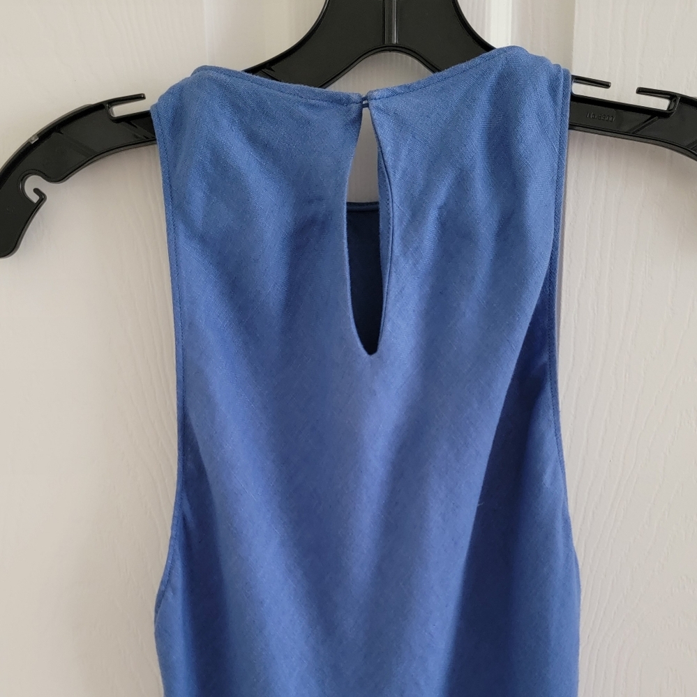 Massimo Dutti Linen Halter Dress in Indigo Blue, Size XS - Picture 8 of 15